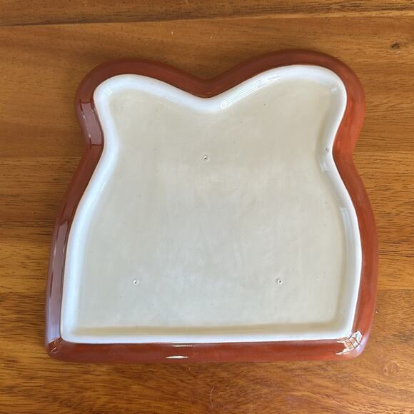 Hello Kitty Ceramic toast plate red and brown - Picture 3 of 3